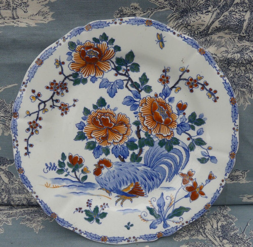 Gien pivoine assiette plate - gien,