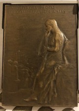 MÉDAILLE PLAQUE EN BRONZE VERNON ART DECO NOUVEAU MEDAL