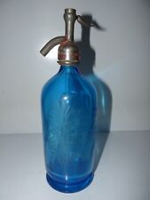 ancien siphon eau de seltz brasserie régionale eaux gazeuse ain bourg / bleu