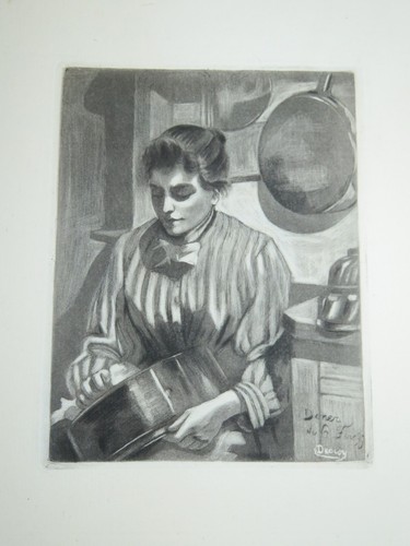 Eugène decisy gravure - eugène, femme