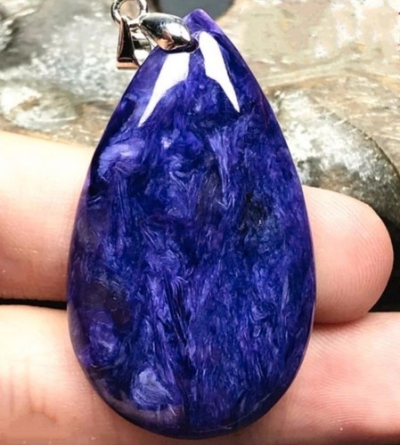 Pendentif charoite - pendentif, en