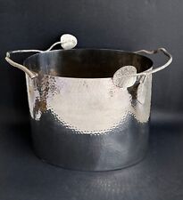 Ancien seau à champagne rafraichisseur design Michael Aram metal argenté martelé