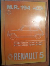 Renault 5 - R5 + Alpine : manuel réparation CARROSSERIE MR194 - 1977