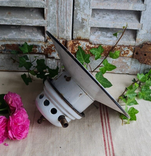 Ancienne lampe emaillee - lampe,