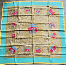 Foulard/Carré/Shawl★HERMES soie 100%★hand rolled-61g★Silk SCARF schal