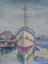 Lot trois aquarelles - lot,