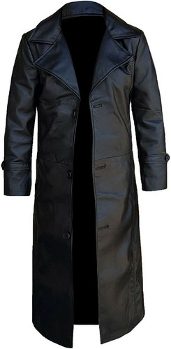 Manteau trench long cuir - long,