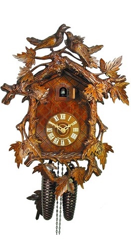 Pendule coucou feuilles - pendule,