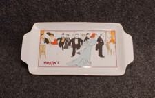 plat en ceramique MAXIM'S DE PARIS  Plat à Gâteau Vintage 