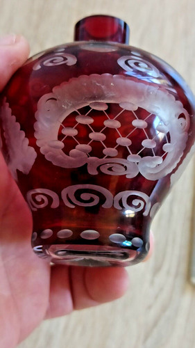 Vase vintage verre carlsbad - vase,