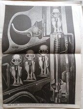 C1 H. R. GIGER - BIRTH MACHINE - Gebarmaschine COURRIER UNESCO 1970 