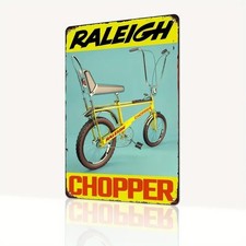 Plaque Murale Métal "Raleigh Chopper" Art Déco Vintage idée cadeau vélo