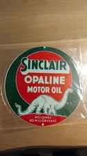 Plaque métal circulaire 20 cm Opaline sinclair motor oil