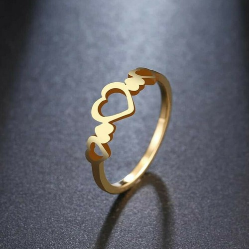 Bague coeur acier inoxydable