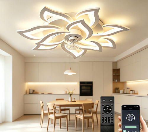 Ventilateur lumineux blanc - ventilateur,