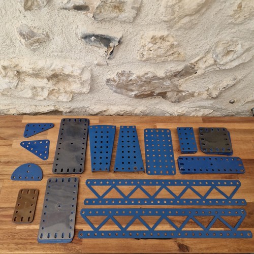 Lot meccano plaques bleues - lot,