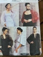 7742 PATRON VINTAGE VOGUE 5 CREATIONS CAPE/BOLERO/VESTE LONGUE COURTE   XS AU M