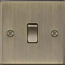 Interrupteur carré 1G  Laiton