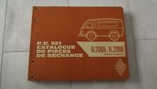 CATALOGUE DE PIECES DE RECHANGE RENAULT R.2065 ET R.2086 - P.R. 661