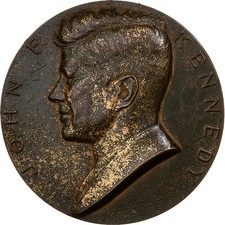 France, Médaille, John F. Kennedy Inauguration, n.d. (1961), Bronze, SUP