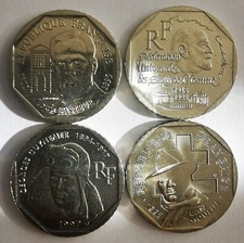 lot de 4 pièces 2 francs NEUVES commemoratives 1993/95/97/98 🇫🇷