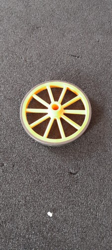 Roue bicolore creme noir - roue,