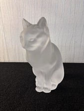 Chat assis en cristal Lalique