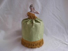 ANTIQUE HAND PAINTED PORCELAIN HALF DOLL WITH DRESS,EARLY 20th CENTURY,