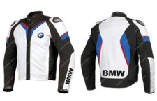 BMW Hommes Cuir Moto Courses Armure Protecteur Sport Blousons Veste Motard