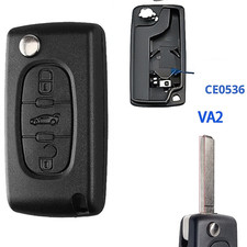 Cle Coque Clef Boitier compatible Peugeot Citroen 207 307 308 407 CE0536 HU83
