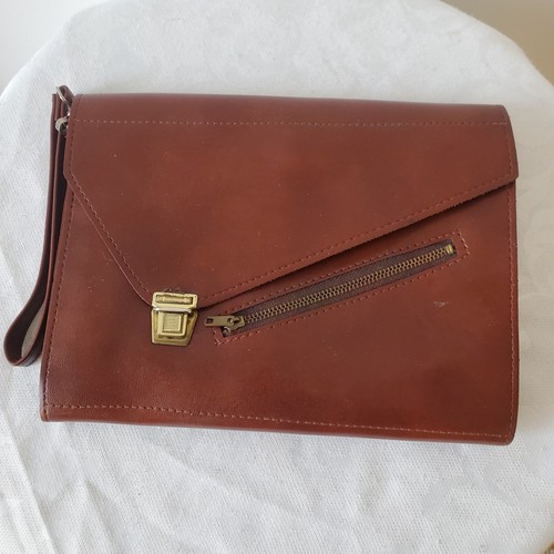 Grand Pochette En Cuir Vintage
