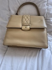 Sac vintage en cuir beige –