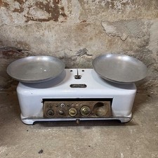 Ancienne balance de ménage “Balance de Ménage” avec poids – Vintage déco