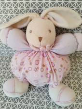 Doudou lapin Lilirose boule beige rose  fleurs Lilirose Kaloo