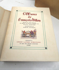 FRANCOIS VILLON OEUVRES 1937 Illustré JEANJEAN 7000 EX. IN-4 MOYEN-AGE HUMOUR