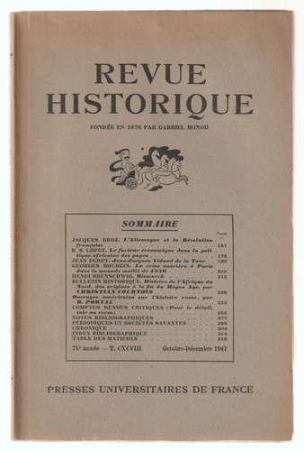 Revue historique - revue,