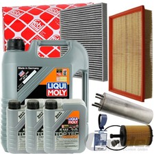 Febi Kit D'Inspection + Liqui Moly 5W30 Huile pour VW T5 Transporteur Multivan