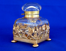 ENCRIER - Cristal et Bronze