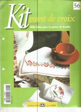 KIT POINT DE CROIX N°56 - HERBIER / UNE BOITE A VOS INITIALES / MANIQUES OIES