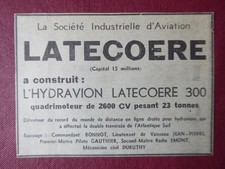 1934 PUB SILAT LATECOERE 300