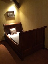 Lit ancien style bateau en noyer massif 190 * 100