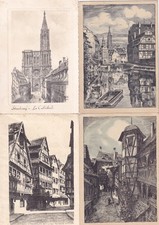 Lot de 4 cartes postales