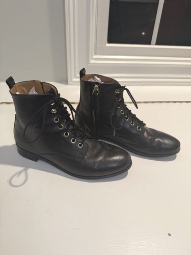 Sezane black leather ankle - sezane,