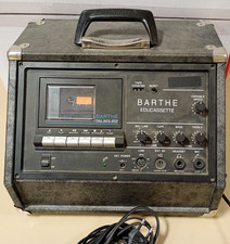 Lecteur enregistreur K7 cassette audio BARTHE Educassette ampli audio ancien