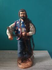 Ancien Santon Provence "LE PÊCHEUR "signé J.P. MARINACCI Gréoux les Bains  20 Cm