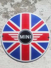 Plaque émaillée MINI enamel sign no Rover Bmc Morris Castrol Mg