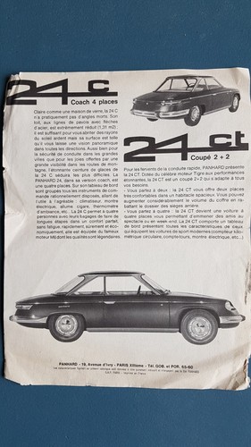 Dépliant publicitaire panhard - publicitaire,