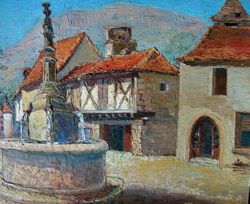 Peinture autoire village - peinture,