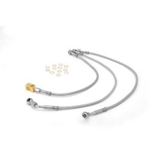 Brake Hose Kit, Braided Stainless Steel; 92-01 Jeep Cherokee XJ