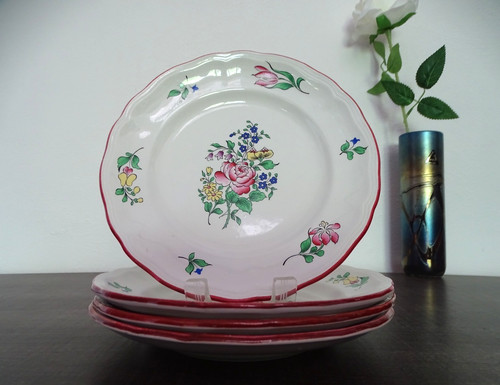 Assiettes dessert faience - 4, kg